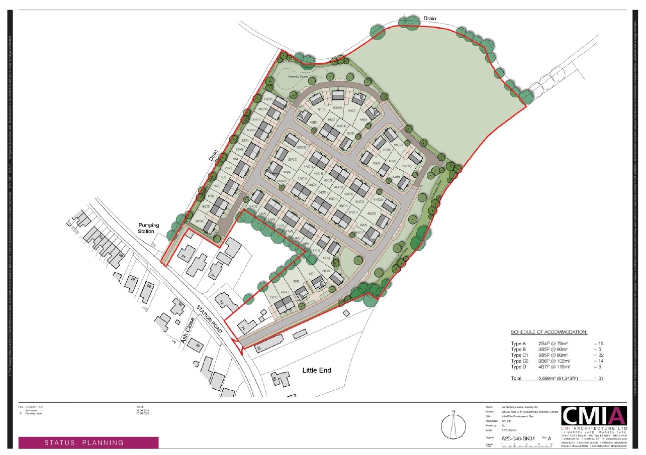 Proposed residential development site Cambridgeshire